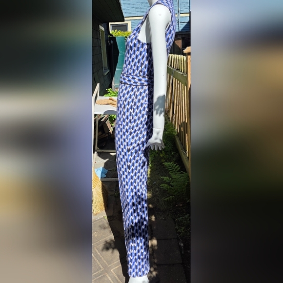 Maeve by Anthropology Jumpsuit Small Long Leg Purple And Black - Picture 6 of 14